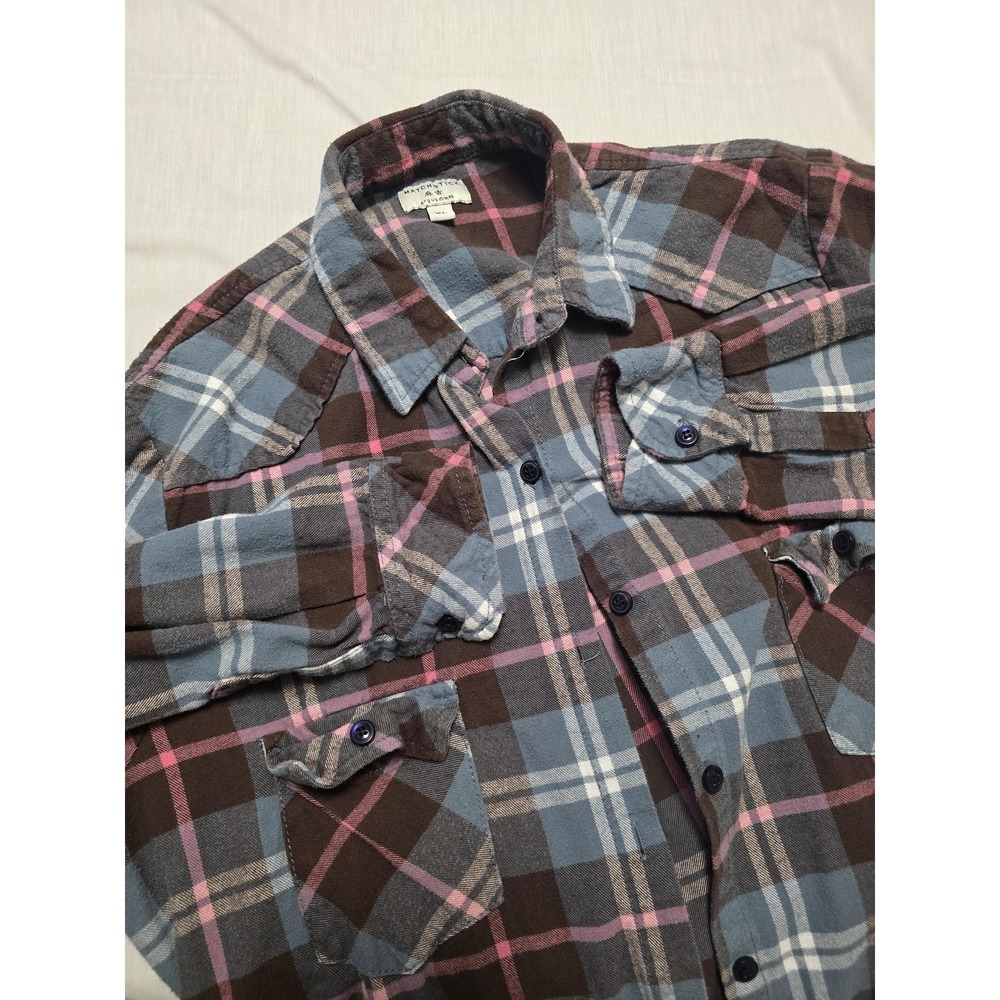 Matchstick Shirt Mens XL Plaid‎ Flannel Button Up Long Sleeve Casual